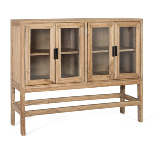Vitrine en bois de mindi 120 cm style contemporain - scandinave