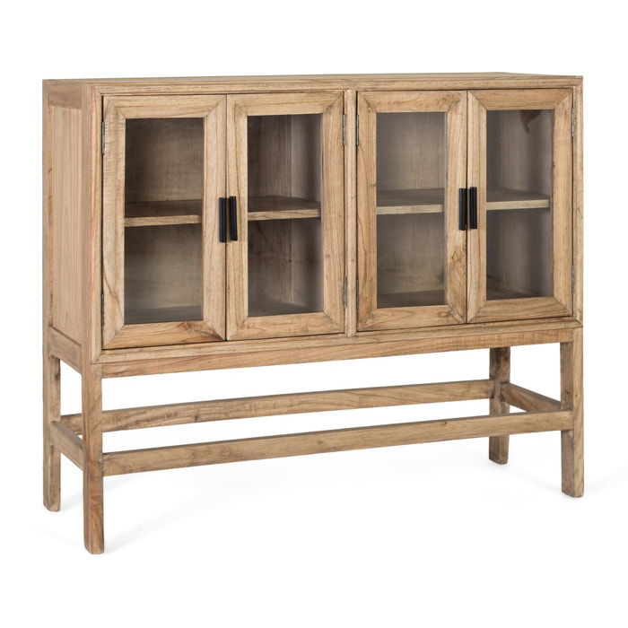 Vitrine en bois de mindi 120 cm style contemporain - scandinave
