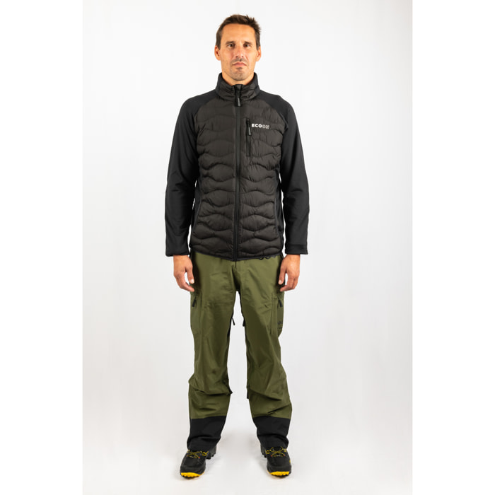 Chaqueta ECOActive Hybrid Insulated Jacket marca ECOON - Negro con marca en blanco