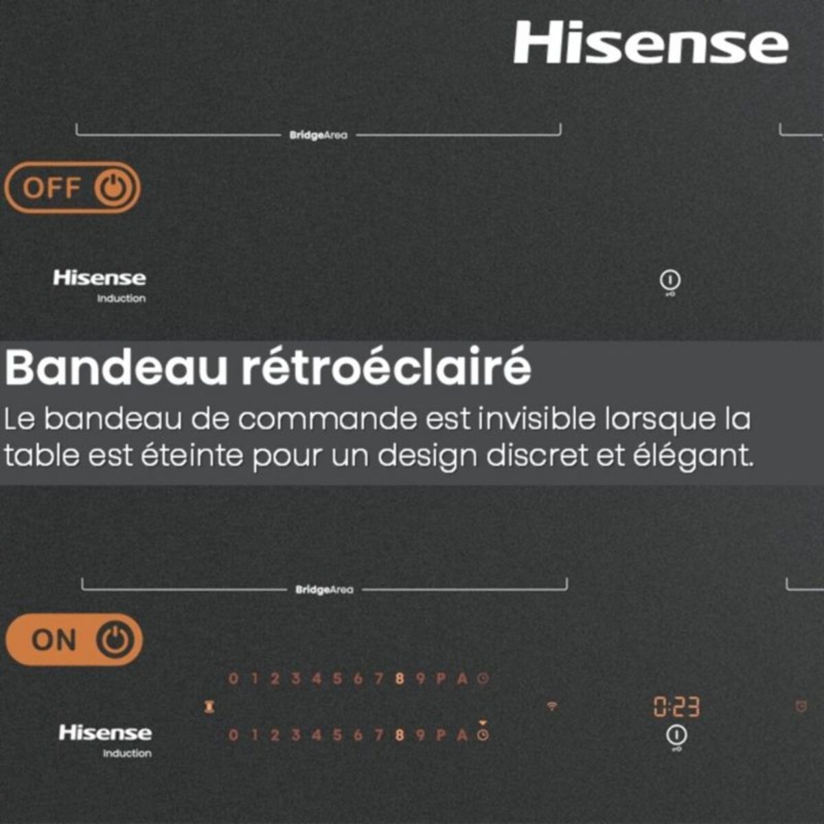 Plaque induction HISENSE HI6443SRWF InfiniteMattGlass