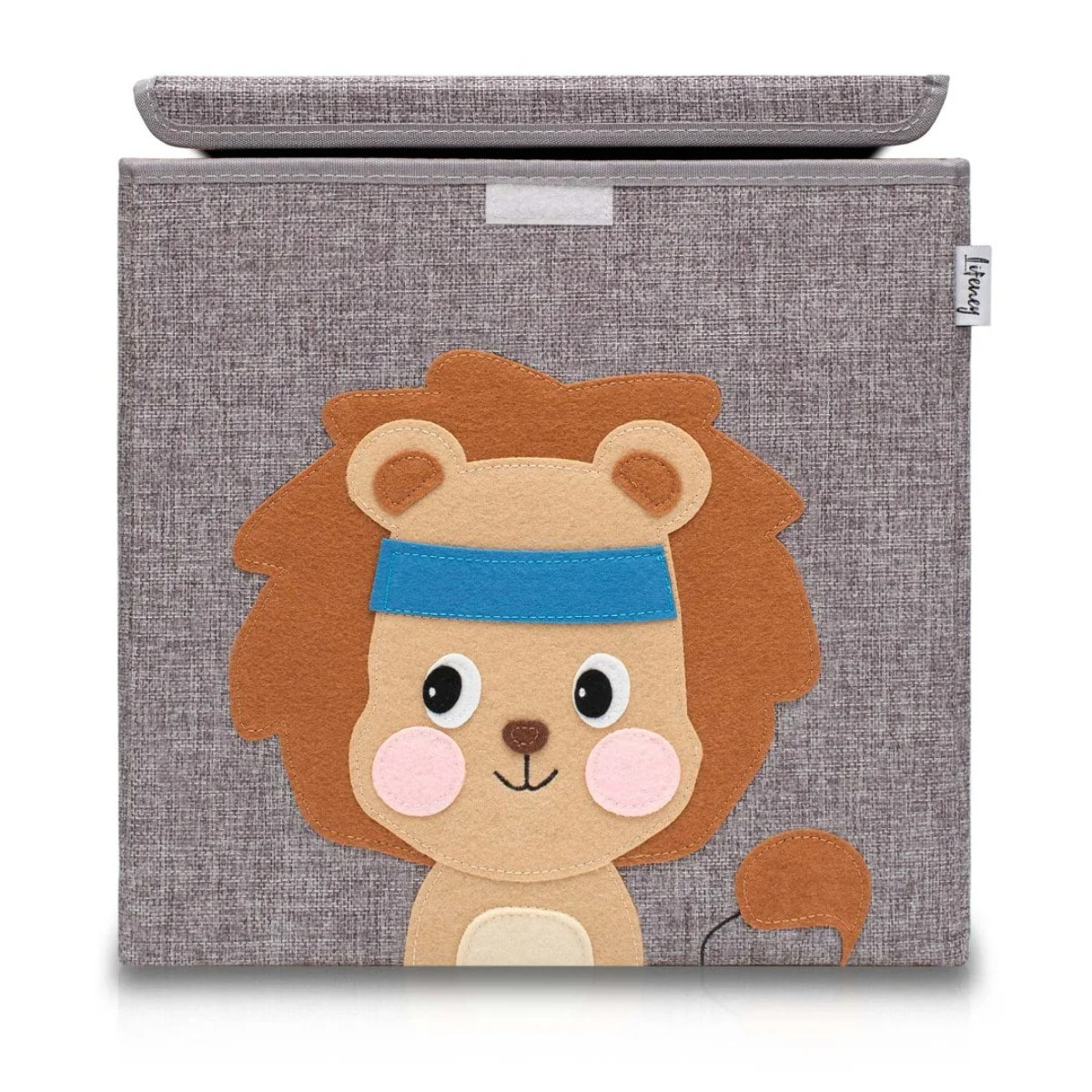 Boîte de rangement en tissu pour enfant "lion" avec couvercle, compatible Ikea Kallax Lifeney