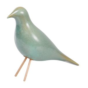 Pajaro Ceramica Turquesa 25x10x21 Cm