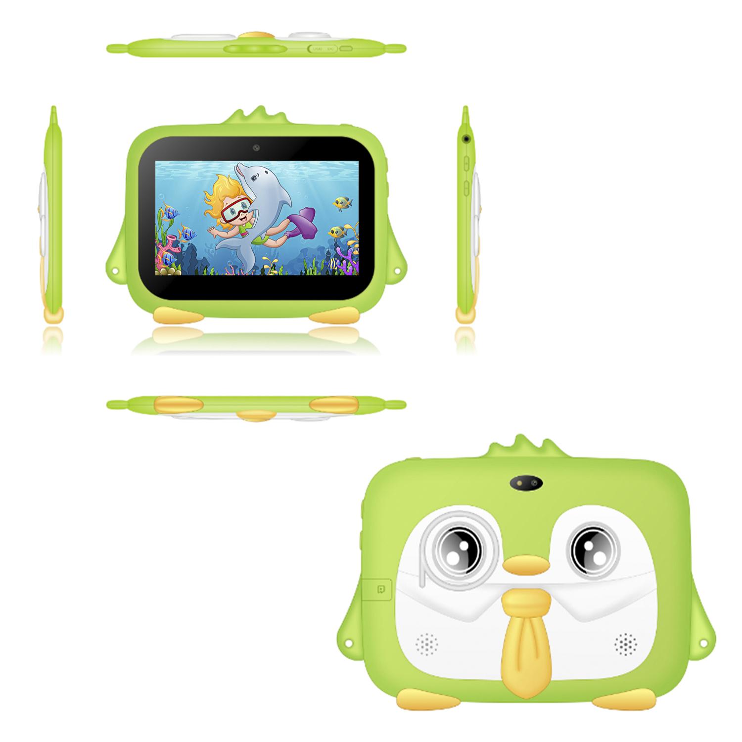 DAM Tablet Infantil K716 WiFi. SO Android 7.0 . Pantalla 7'' 1024x600px. MTK 8321 Quad Core 1.3GHz, 1GB RAM + 8GB. Doble cámara. 23x0,9x16,4 Cm. Color: Verde Claro