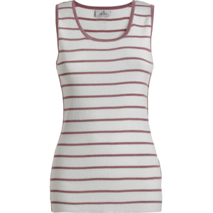 DEHA - Canottiera STRIPED KNIT TANK TOP in cotone per donna