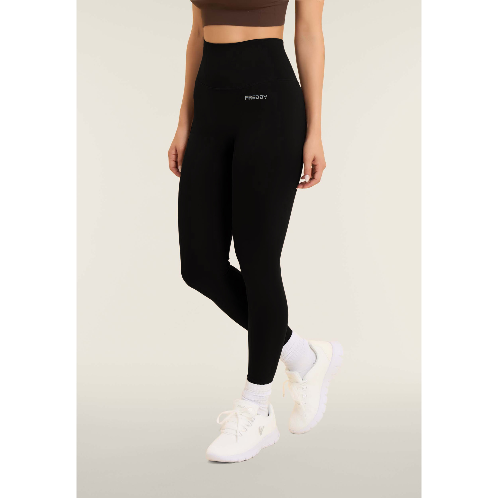 Leggings seamless 7/8 a vita altissima con cuciture shaping