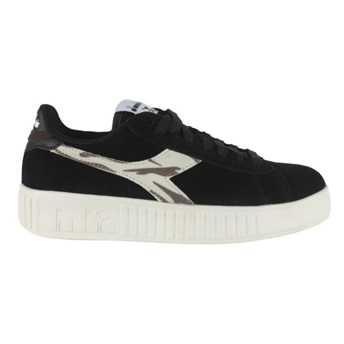 Zapatillas Sneaker para Mujer - DIADORA Game step suede animalier 501.178739 01 C0200 Black/Black