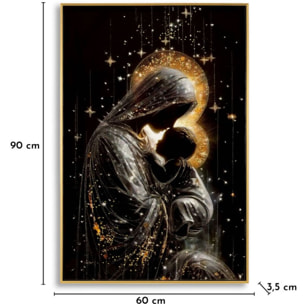 STAMPA DECORATA SU TELA LACCATA C/CORNICE MATERNITY -B- CM 60X3,5
X90