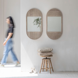 Miroir en pin recyclé h91cm KRISTEN