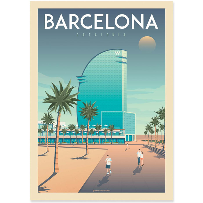 Affiche - Barcelona W Hotel - Olahoop Travel Posters