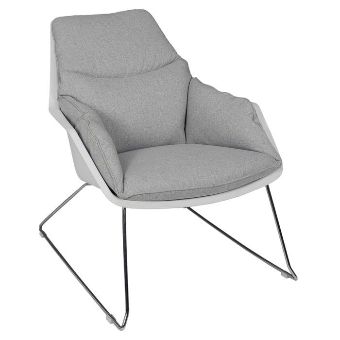 Fauteuil Mora Tissu Gris