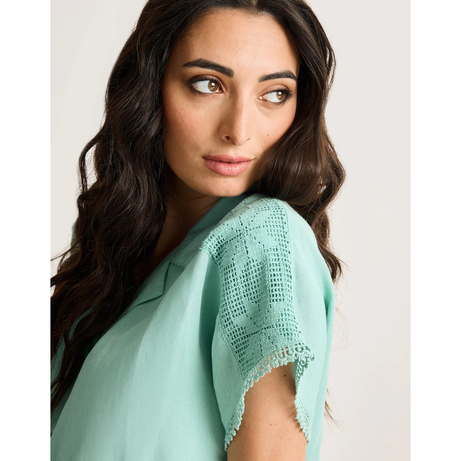 Camisa Manga Corta Turquesa - Buna