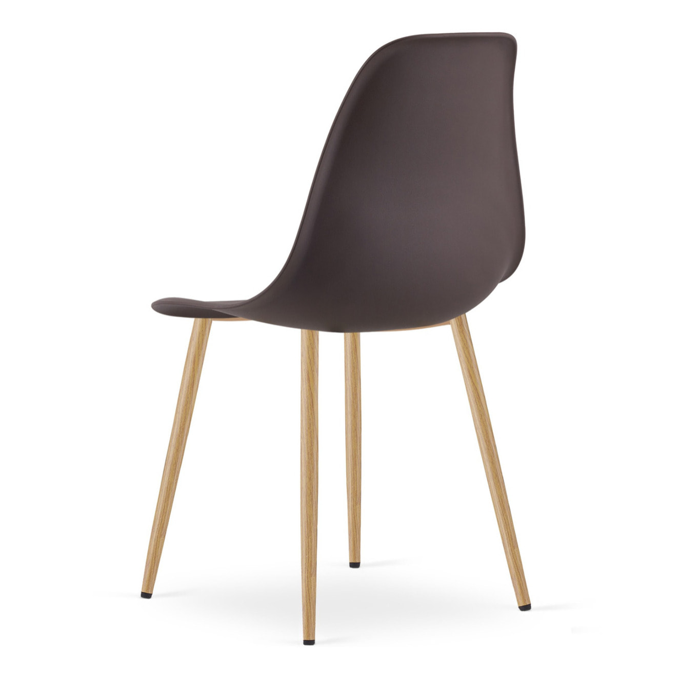 Sedia scandinava WAT in polipropilene color caffè