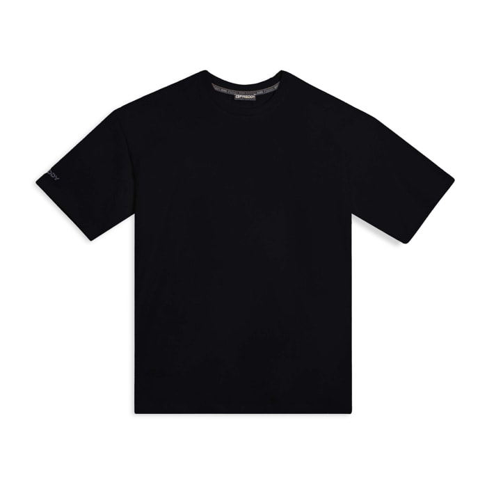 T-shirt regular con stampe lucide e dettagli tono su tono