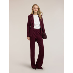Motivi - Pantaloni flare in punto milano - Bordeaux