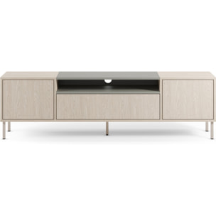 Meuble TV 3 portes bicolore - AMOS
