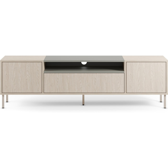 Meuble TV 3 portes bicolore - AMOS