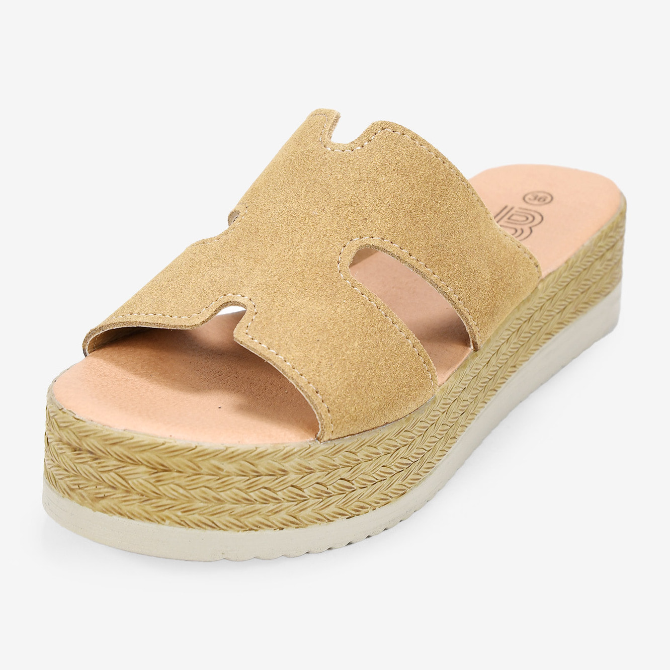 Sandalias de piel marrones con plataforma