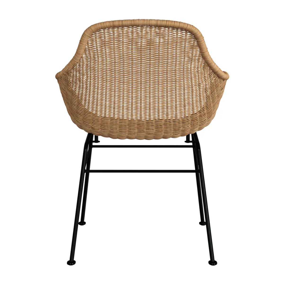 Lot de 2 chaises en résine tressée naturelle - Carmela