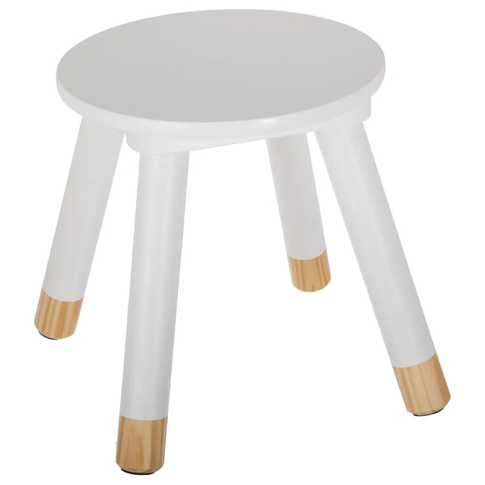 Tabouret enfant "Douceur" - blanc H27 cm