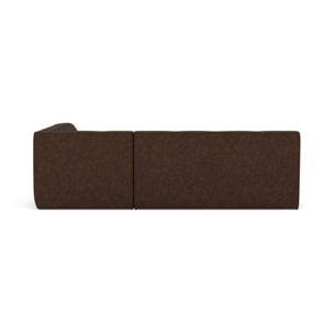 Alya - canapé modulable d'angle réversible 4 places en simili - Marron