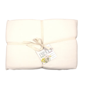 COPRILETTO LETTO SINGOLO PANNA MEZZA STAGIONE TINTA UNITA EFFETTO STROPICCIATO