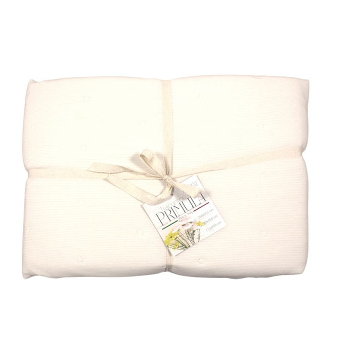 COPRILETTO LETTO SINGOLO PANNA MEZZA STAGIONE TINTA UNITA EFFETTO STROPICCIATO