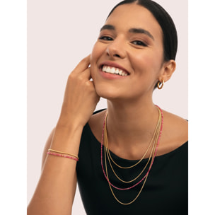 Collana Cleopatra Pink Acciao Placcato Oro