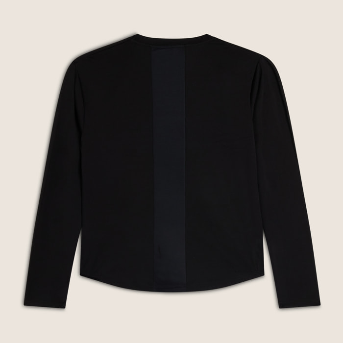 T-shirt Uomo Manica Lunga in Tessuto Tecnico con inserto mesh