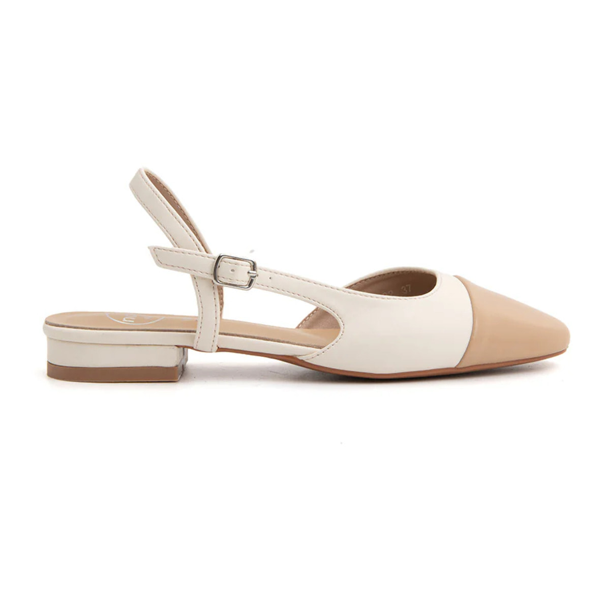 Slingback old-style bicolore - KHAKI