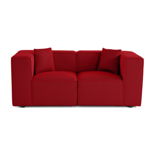 Arty - canapé modulable 2 places - en tissu mailles 3D - Rouge
