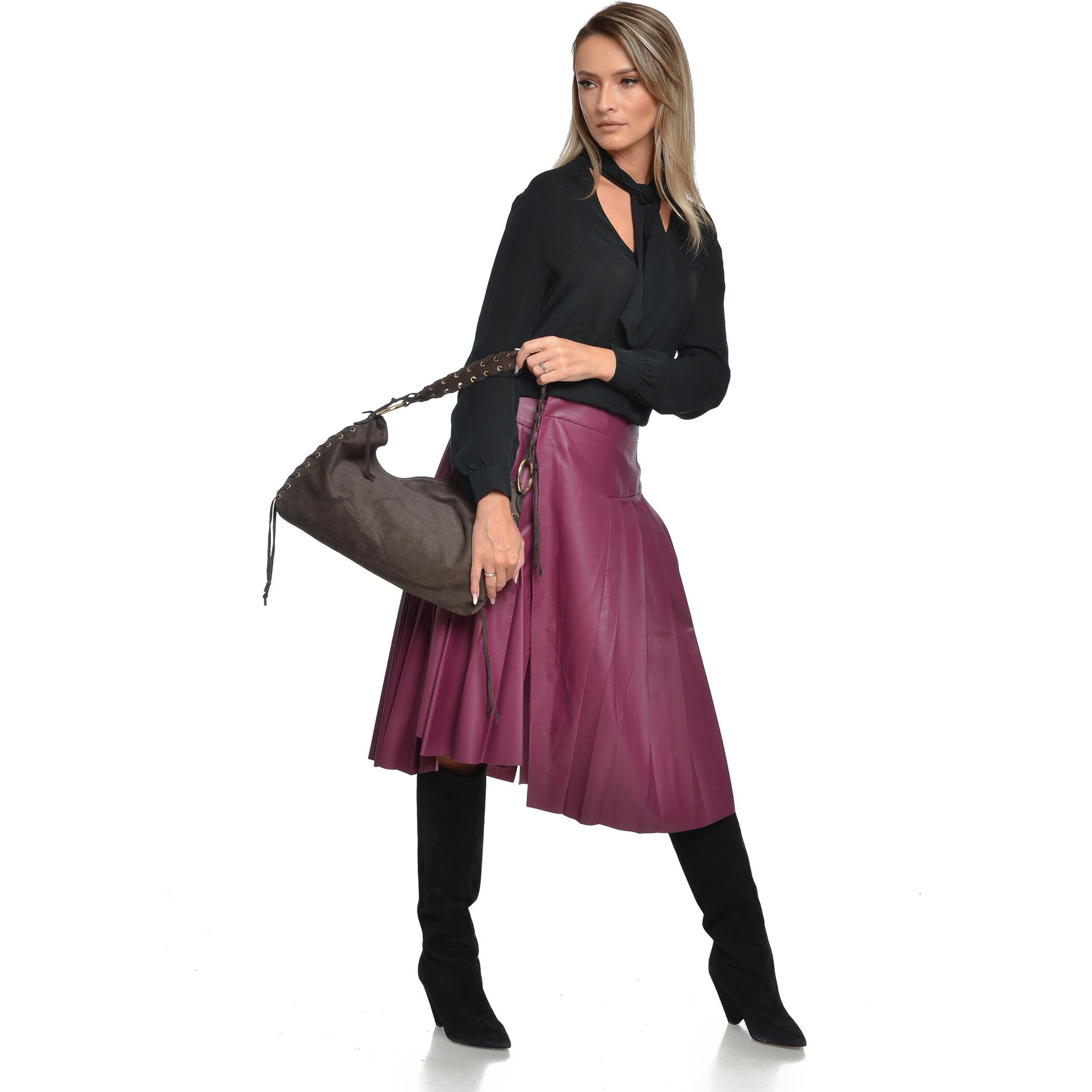 Borsa a tracolla Anna Luchini Marrone