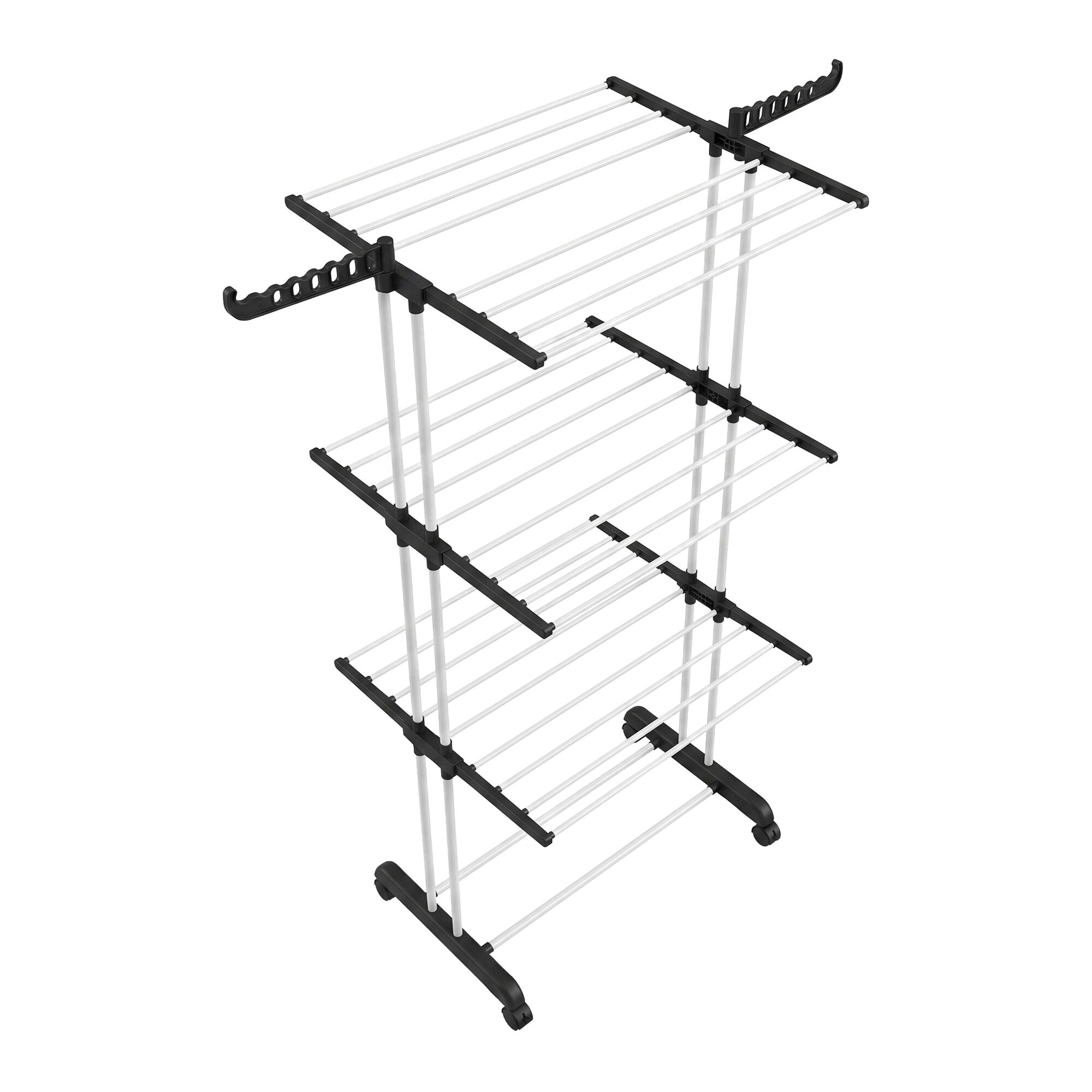 Hangover - Stendibiancheria Verticale 72x171x62,5 cm Stendino 4 Ripiani Pieghevole con Ruote in Resina e Metallo