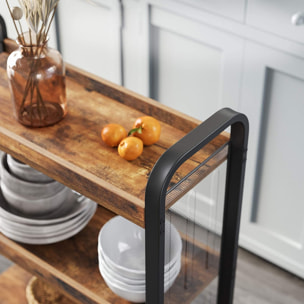 Carrello da cucina industrial Nashville in legno e metallo