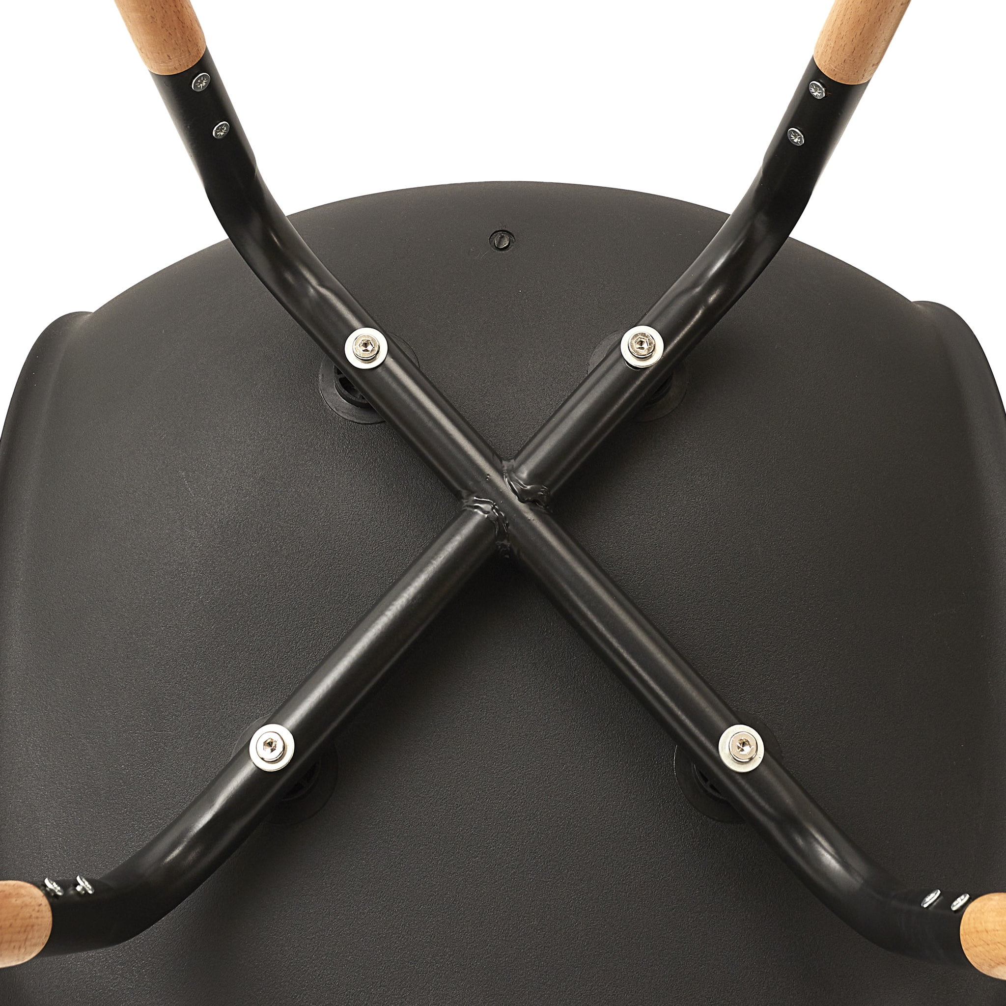 Chaise Scandinave Phenix Noir - Lot De 4