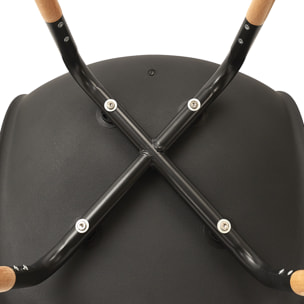 Chaise Scandinave Phenix Noir - Lot De 4