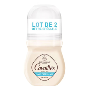 Absorb+ - Lot de 2 Roll-On Anti-Transpirant Sans Parfum 48h 50 ml