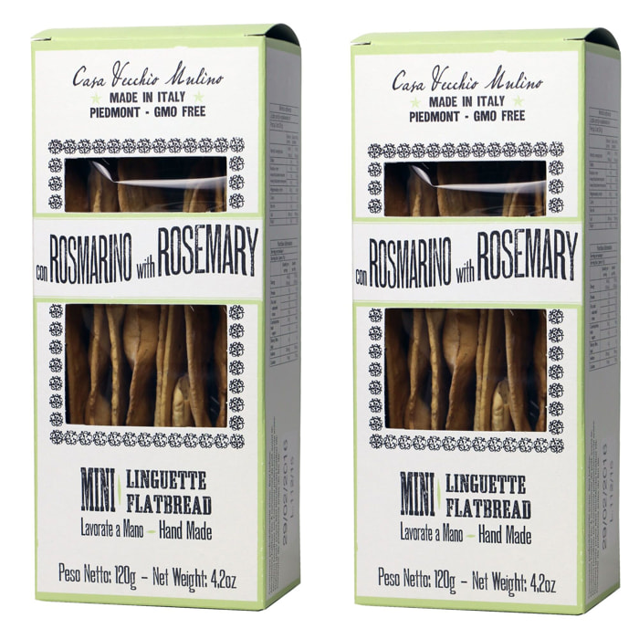 Linguette Piemonte Romarin - 2x120g - Italie