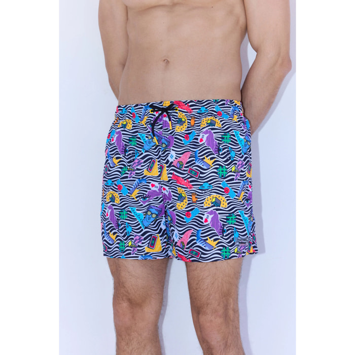 Costume da bagno medio leggero con stampa retrò Sockarrats