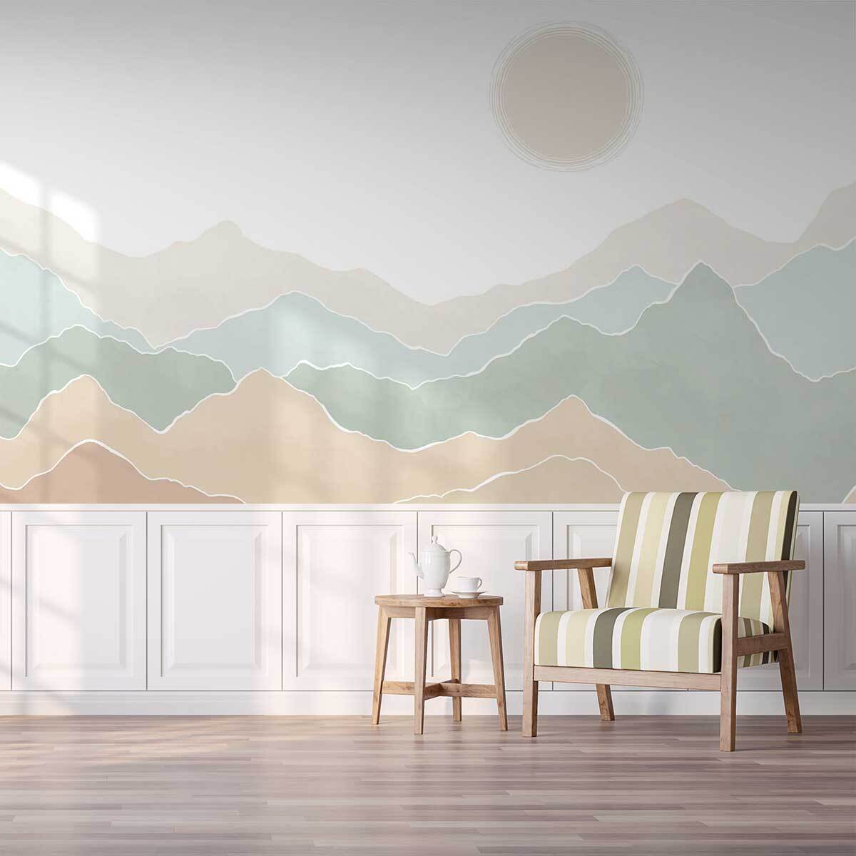 Papier peint vallons pastel Intissé