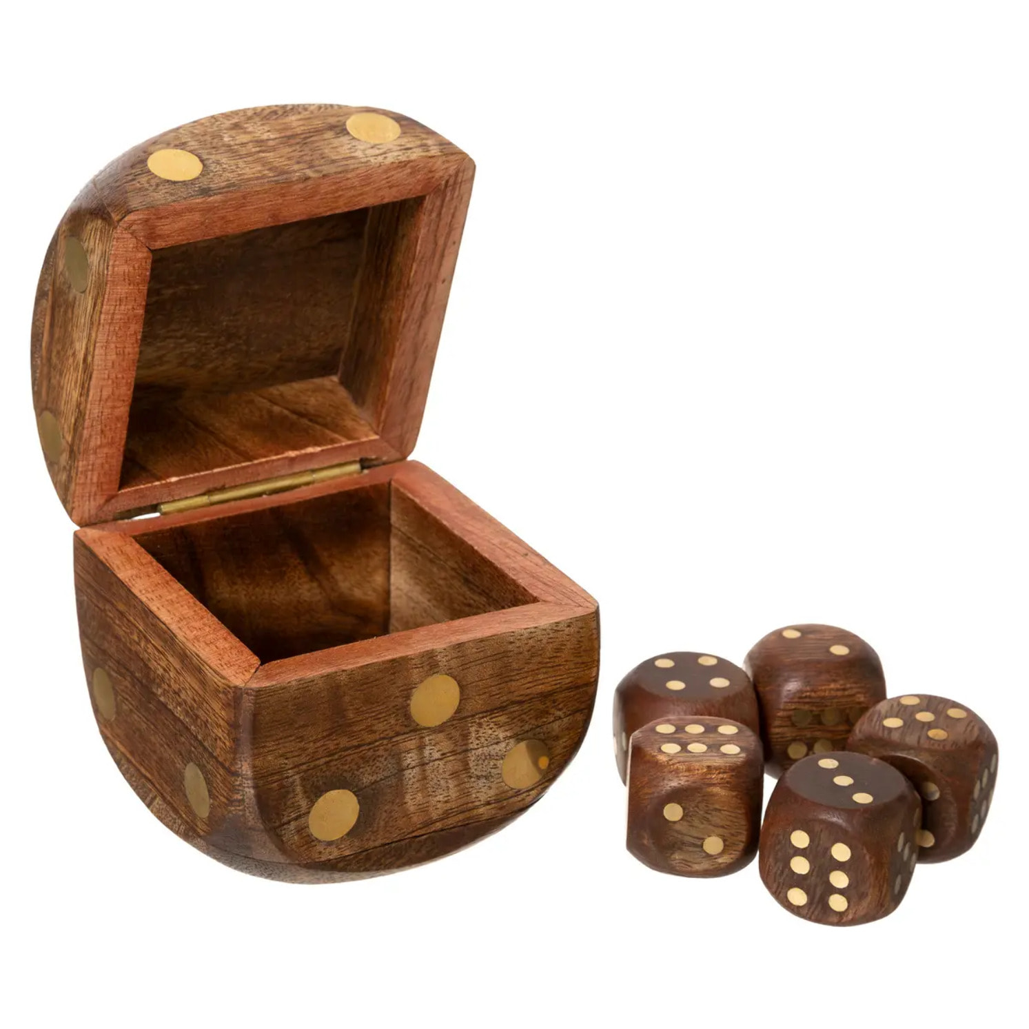 Jeu de dés Iris H.6,5cm manguier