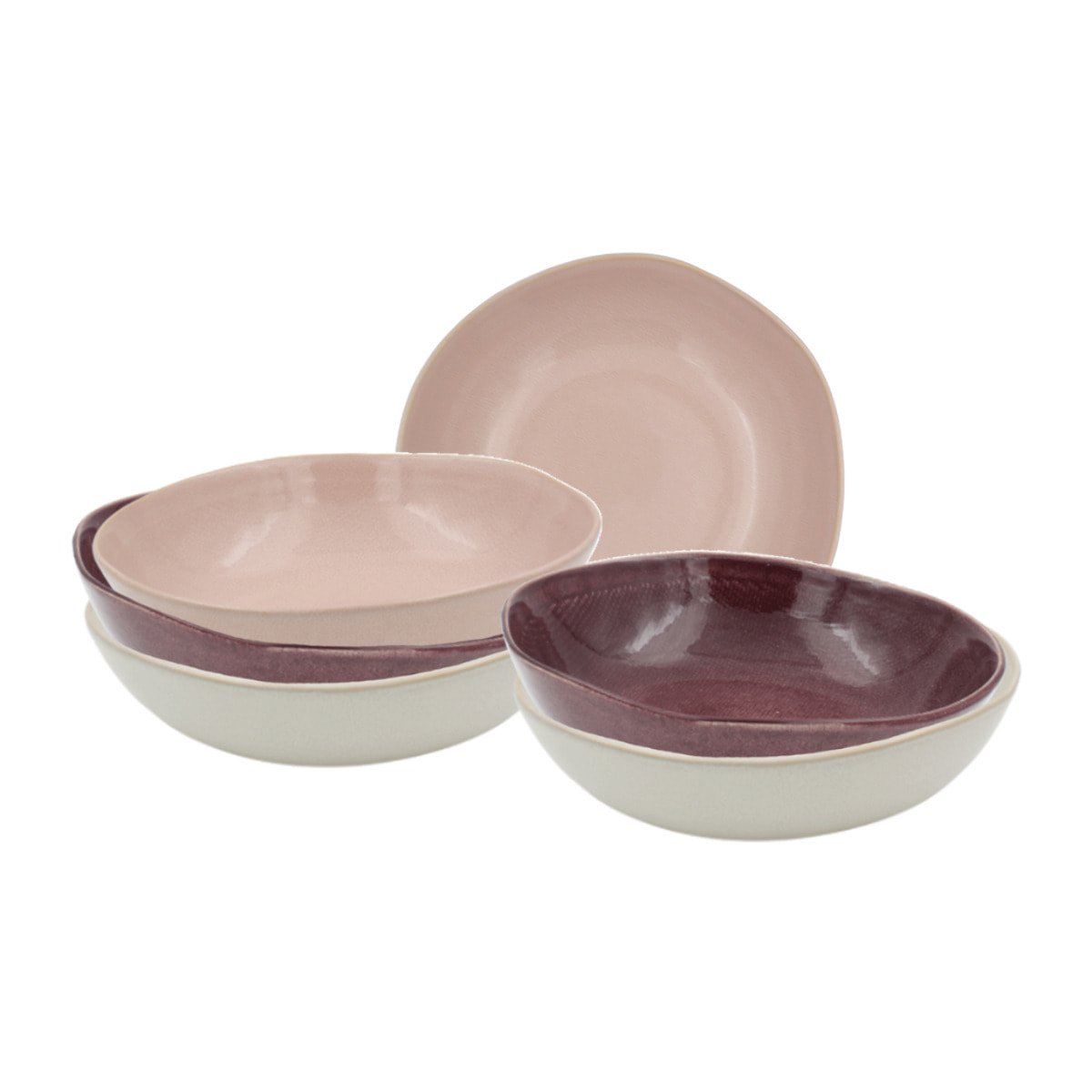 Lot de 6 assiettes creuses, TERRA