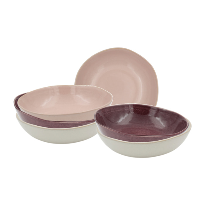Lot de 6 assiettes creuses, TERRA