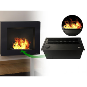 Cheminée décorative murale avec flamme simulée