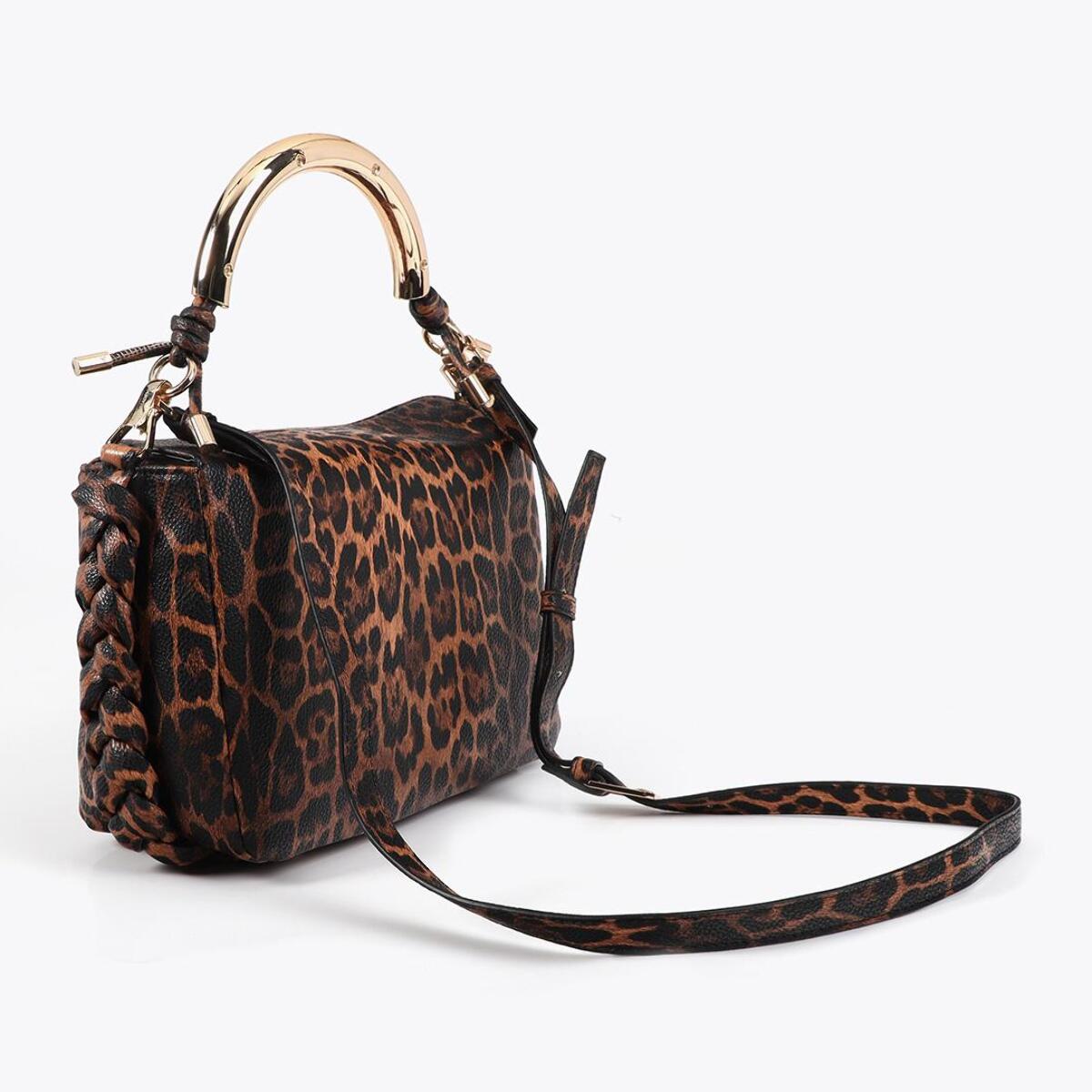 Tracolla Personalizzata Stampa Animalier Manico Metallico