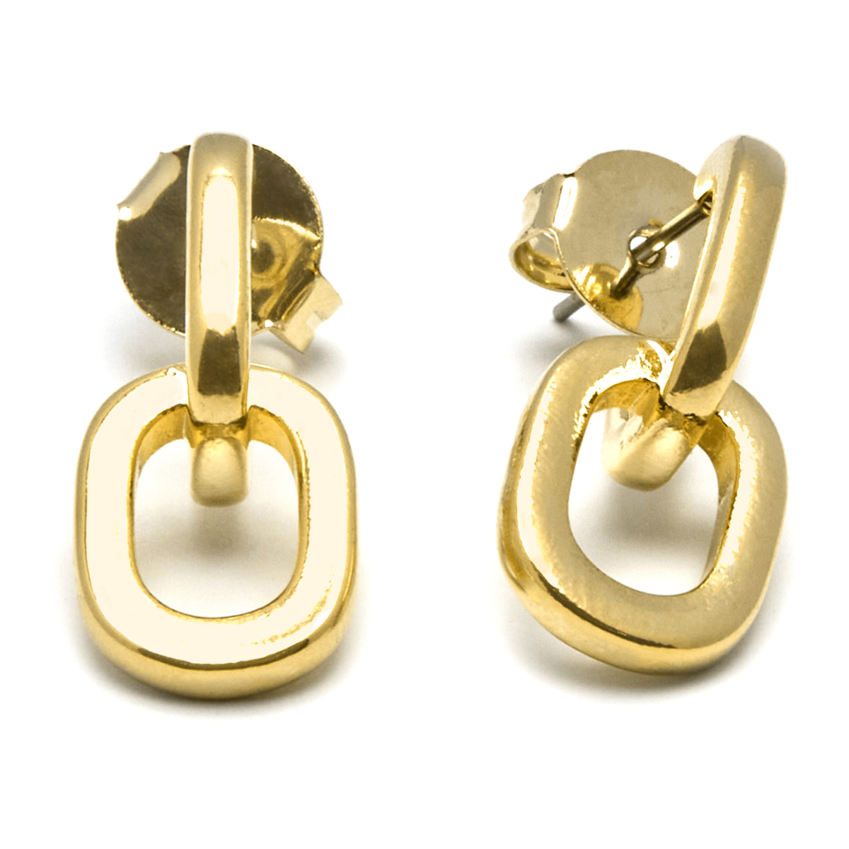 Pendientes acabados en oro amarillo de 18K