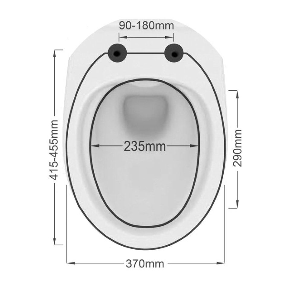 Abattant wc HARRY Noir - Charnière Zinc Spirella