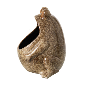 J-Line Cache-Pot Grenouille - grès beige - large