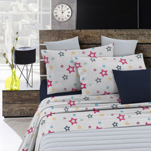 COMPLETO LETTO FASHION MADE IN ITALY MICROFIBRA- SUPERSTAR MATRIMONIALE