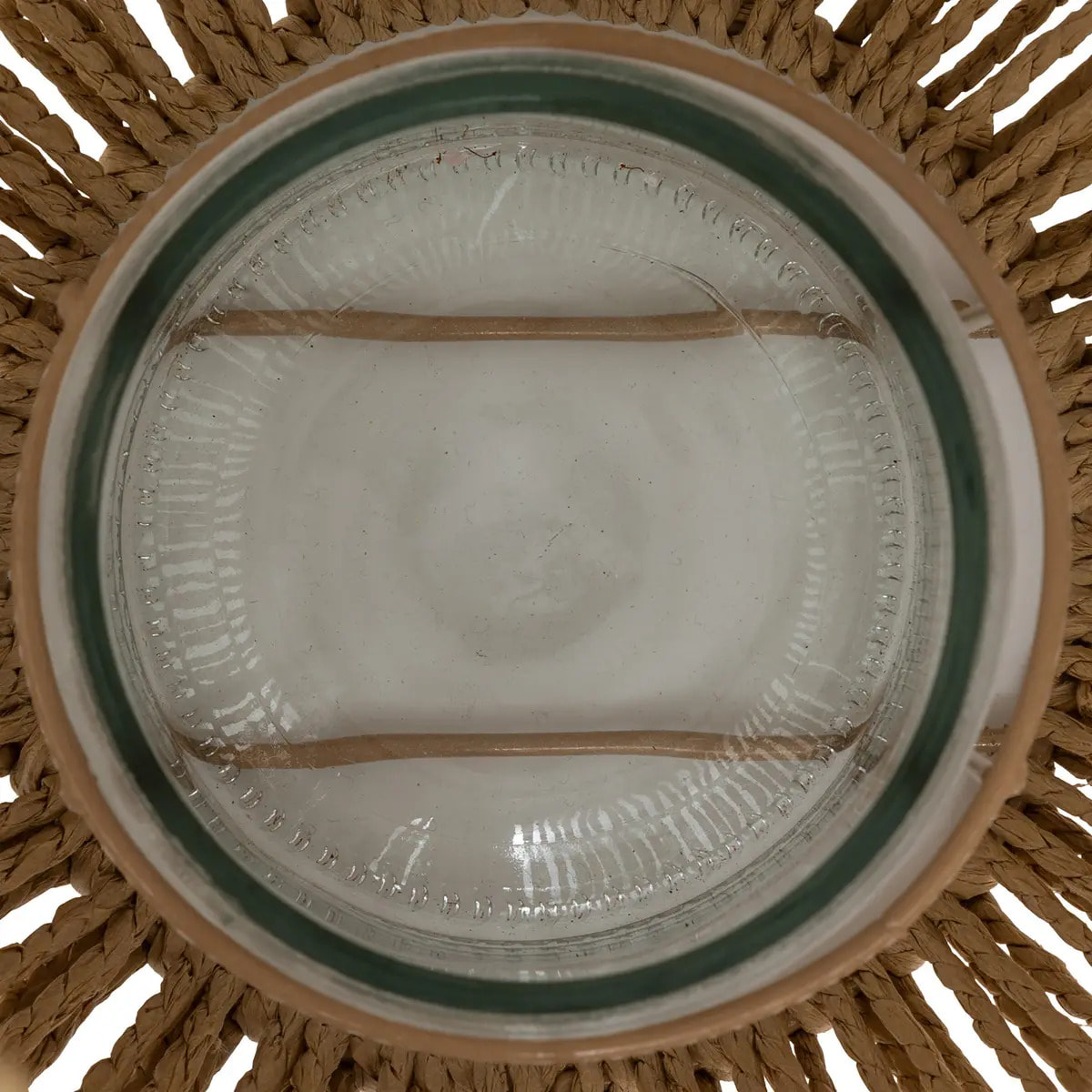 Lanterne "Ross" fibre végétale marron H31cm