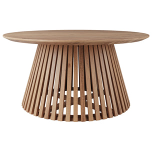 Table basse ronde en bois clair d'acacia D80 cm - Képès